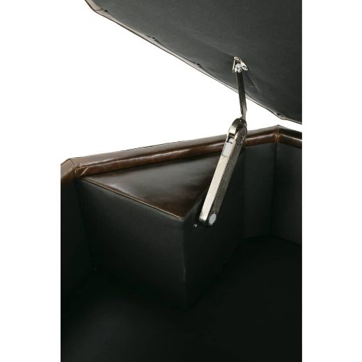 Picture of Othello 40" Octagon Leather Storage Ottoman